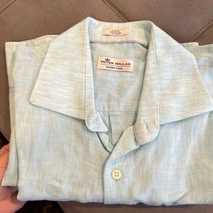 Peter Millar crown cool linen shirt SIZE L